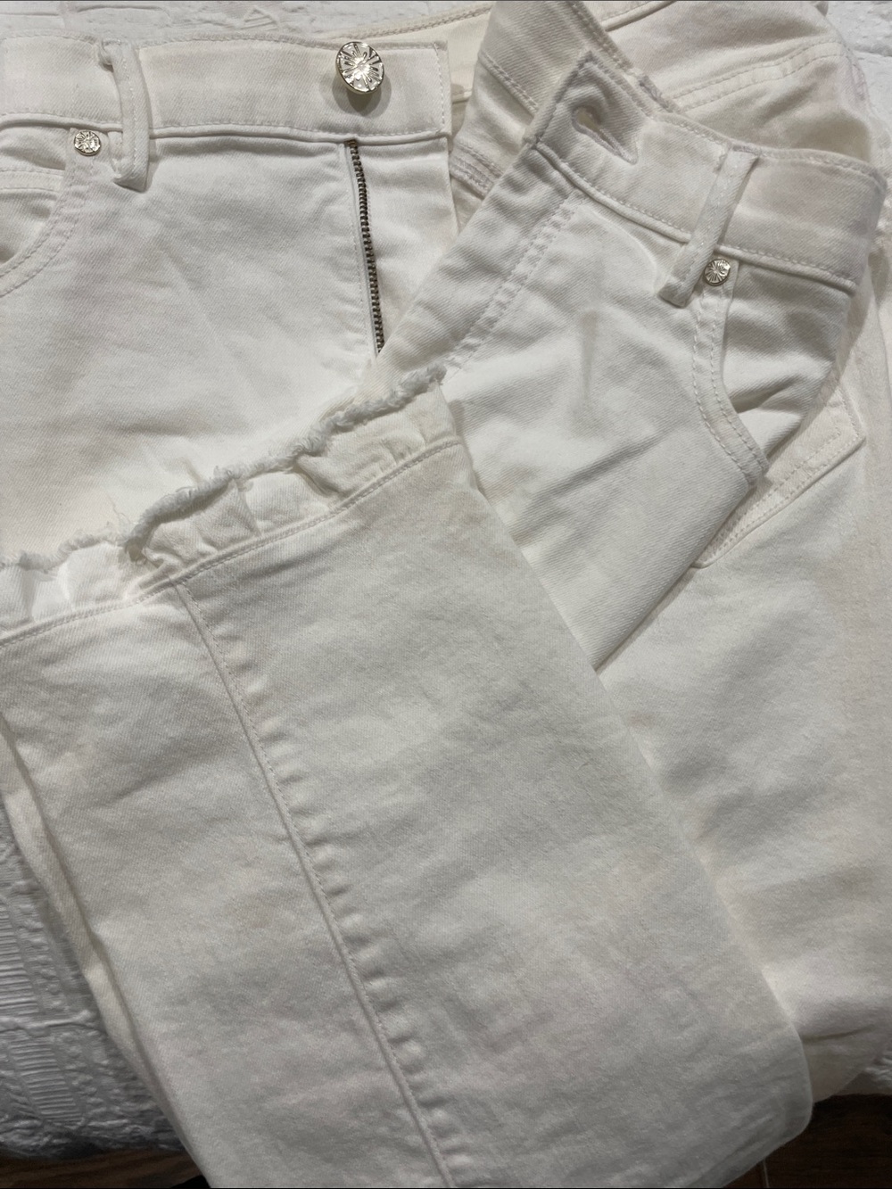 Lilly Pulitzer White Denim with Pink Label
